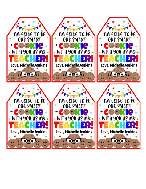 back to school smart cookie gift card printable|Back To School “You’re One Smart Cookie!” Printable Gift Tag .